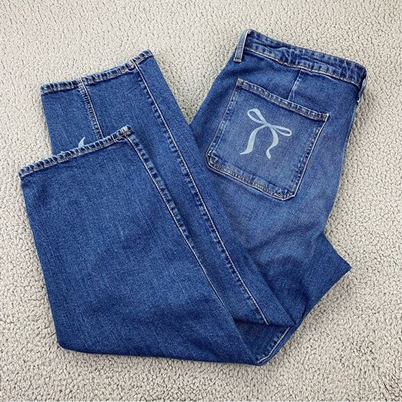 Old Navy Custom Upcycled Loose Hi-Rise Utility Pockets Straight Jean | Size:16P - Picture 7 of 16